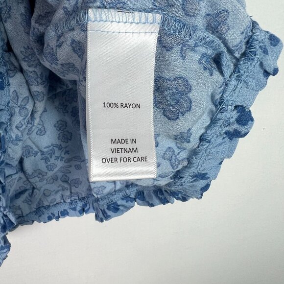 NWOT Stitch Fix The General Good Floral Blouson Peasant Top Blue Size Medium NEW - Picture 5 of 10